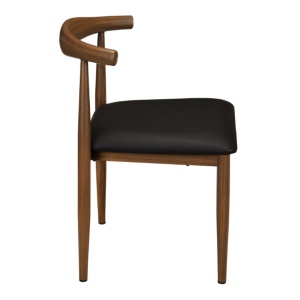 Scaun premium Wegner, lemn masiv de cauciuc si piele, 50 x 51 x 78 cm, Homedit