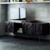 Comoda TV din lemn masiv stejar 180 cm premium Geotry, 180 x 40 x 65 cm, Homedit Comoda TV din lemn masiv stejar 180 cm premium Geotry, 180 x 40 x 65 cm, Homedit