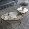 Masa cafea, set premium Capri, blat din piatra, 110 x 70 x 35 cm / 56 x 56 x 45 cm, Homedit Masa cafea, set premium Capri, blat din piatra, 110 x 70 x 35 cm / 56 x 56 x 45 cm, Homedit