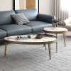 Masa cafea, set premium Capri, blat din piatra, 110 x 70 x 35 cm / 56 x 56 x 45 cm, Homedit Masa cafea, set premium Capri, blat din piatra, 110 x 70 x 35 cm / 56 x 56 x 45 cm, Homedit