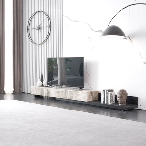 Comoda tv premium extensibila Nicole, (180-260) x 40 x 29 cm, Homedit Comoda tv premium extensibila Nicole, (180-260) x 40 x 29 cm, Homedit