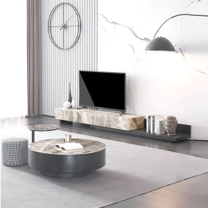 Comoda tv premium extensibila Nicole, (180-260) x 40 x 29 cm, Homedit Comoda tv premium extensibila Nicole, (180-260) x 40 x 29 cm, Homedit