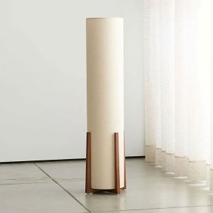 Lampa de podea Bryan, frasin si stofa, 120 x 30 cm, E27, Homedit