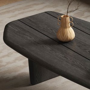 Masa cafea Timber, mastua premium din lemn de stejar rosu, 100 x 50 x 40, Homedit