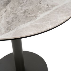 Masa 80 x 75 cm picior metal blat piatra naturală, masa Horeca, masa evenimente, Homedit