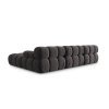 Canapea premium modulara din catifea Bellis, 288 x 96 cm, taburet 96 x 96 cm, gri, Homedit Canapea premium modulara din catifea Bellis, 288 x 96 cm, taburet 96 x 96 cm, gri, Homedit