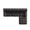 Canapea premium modulara din catifea Bellis, 288 x 96 cm, taburet 96 x 96 cm, gri, Homedit Canapea premium modulara din catifea Bellis, 288 x 96 cm, taburet 96 x 96 cm, gri, Homedit