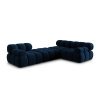 Canapea premium modulara din catifea Bellis, 288 x 96 cm, taburet 96 x 96 cm, albastru, Homedit Canapea premium modulara din catifea Bellis, 288 x 96 cm, taburet 96 x 96 cm, albastru, Homedit
