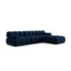 Canapea premium modulara din catifea Bellis, 288 x 96 cm, taburet 96 x 96 cm, albastru, Homedit Canapea premium modulara din catifea Bellis, 288 x 96 cm, taburet 96 x 96 cm, albastru, Homedit