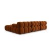 Canapea premium modulara din catifea Bellis, 288 x 96 cm, taburet 96 x 96 cm, maro, Homedit Canapea premium modulara din catifea Bellis, 288 x 96 cm, taburet 96 x 96 cm, maro, Homedit