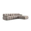 Canapea premium modulara din catifea Bellis, 288 x 96 cm, taburet 96 x 96 cm, bej, Homedit Canapea premium modulara din catifea Bellis, 288 x 96 cm, taburet 96 x 96 cm, bej, Homedit