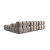 Canapea premium modulara din catifea Bellis, 288 x 96 cm, taburet 96 x 96 cm, bej, Homedit Canapea premium modulara din catifea Bellis, 288 x 96 cm, taburet 96 x 96 cm, bej, Homedit
