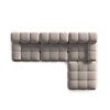 Canapea premium modulara din catifea Bellis, 288 x 96 cm, taburet 96 x 96 cm, bej, Homedit Canapea premium modulara din catifea Bellis, 288 x 96 cm, taburet 96 x 96 cm, bej, Homedit