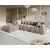 Canapea premium modulara din catifea Bellis, 288 x 96 cm, taburet 96 x 96 cm, bej, Homedit Canapea premium modulara din catifea Bellis, 288 x 96 cm, taburet 96 x 96 cm, bej, Homedit