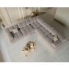 Coltar premium modular din catifea Bellis, 288 x 288 x 96 cm, bej, Homedit Coltar premium modular din catifea Bellis, 288 x 288 x 96 cm, bej, Homedit