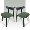 Scaun premium Golian din lemn masiv, piele verde, Homedit Scaun premium Golian din lemn masiv, piele verde, Homedit