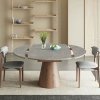 Masa extensibila 150 x 90 x 75 cm lemn masiv si ardezie gri Jhonson, masa dining rotunda, basa bucatarie, Homedit Masa extensibila 150 x 90 x 75 cm lemn masiv si ardezie gri Jhonson, masa dining rotunda, basa bucatarie, Homedit