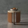 Masuta de cafea Luce, 50 x 50 cm, stejar rosu si Terrazzo, Homedit Masuta de cafea Luce, 50 x 50 cm, stejar rosu si Terrazzo, Homedit