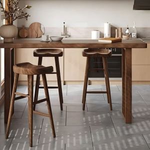 Masa tip bar Bellows din lemn masiv – 180 x 40 x 105 cm | Homedit