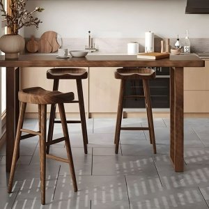 Scaun de bar Bellows, din lemn, 40 x 40 x 75 cm, Homedit