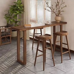 Scaun de bar Bellows, din lemn, 40 x 40 x 75 cm, Homedit