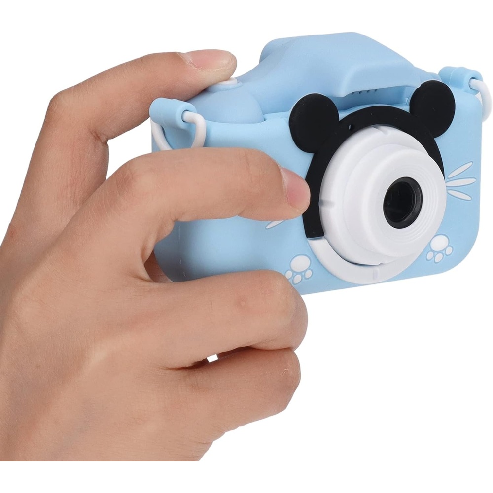 Mini camera foto albastru pentru copii, aparat foto mickey, Homedit Mini camera foto albastru pentru copii, aparat foto mickey, Homedit
