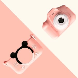 Mini camera foto roz pentru copii, aparat foto mickey Homedit