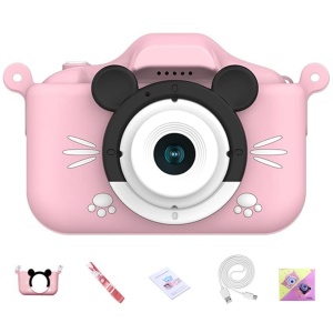Mini camera foto roz pentru copii, aparat foto mickey Homedit