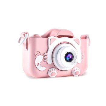 Mini camera foto roz pentru copii, aparat foto cat, Homedit