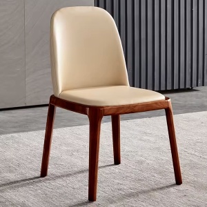 Scaun Flexi Form Walnut – Lemn de Frasin și Piele Microfibră Premium | Homedit