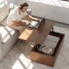 Masa de cafea extensibila, masuta premium cu spatiu pentru depozitare, 109 x 60 x 35 cm, Homedit Masa de cafea extensibila, masuta premium cu spatiu pentru depozitare, 109 x 60 x 35 cm, Homedit