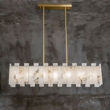 Candelabru Zima, cupru si marmura naturala, 95 x 30 x 63 cm, Homedit