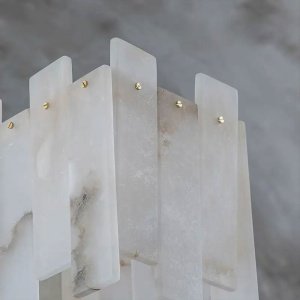 CANDELABRU DIN MARMURA NATURALA SI 3 TIPURI DE LUMINI, 95 x 30 x 63 cm, Zima Homedit