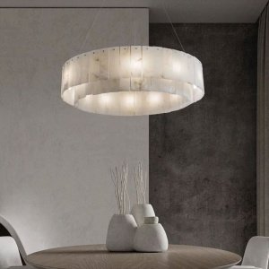 Candelabru Devano, cupru si marmura naturala, 60 x 60 cm, Homedit