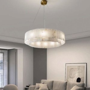 Candelabru Devano, cupru si marmura naturala, 60 x 60 cm, Homedit