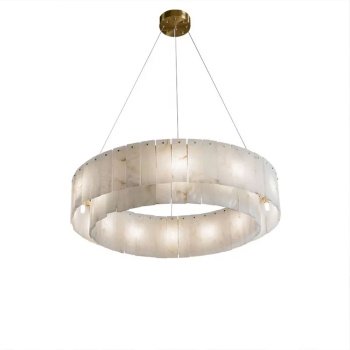 Candelabru Devano, cupru si marmura naturala, 60 x 60 cm, Homedit