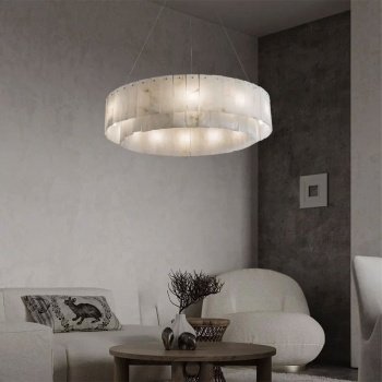 Candelabru Devano, cupru si marmura naturala, 60 x 60 cm, Homedit