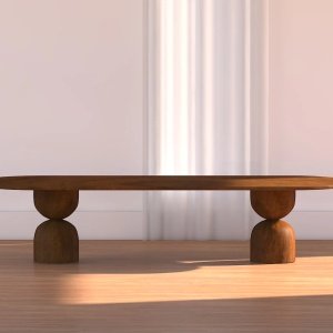 Masa Africa ovala, extensibila, din lemn de frasin, Homedit