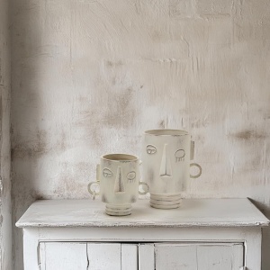 Vaza ceramica Gunna, 22 x 21 cm, alb, Homedit Vaza ceramica Gunna, 22 x 21 cm, alb, Homedit