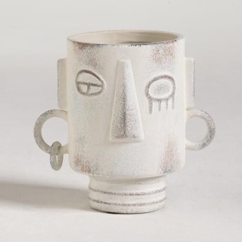 Vaza ceramica Gunna, 22 x 21 cm, alb, Homedit