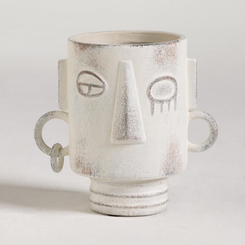 Vaza ceramica Gunna, 22 x 21 cm, alb, Homedit Vaza ceramica Gunna, 22 x 21 cm, alb, Homedit