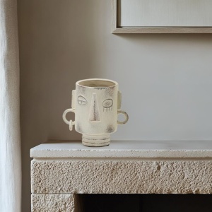 Vaza ceramica Gunna, 22 x 21 cm, alb, Homedit Vaza ceramica Gunna, 22 x 21 cm, alb, Homedit