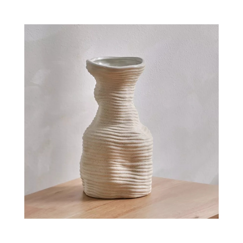 vaza ceramica zova, 29 x 15,5 cm, bej, homedit