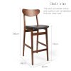 scaun de bar din lemn masiv volya, homedit scaun de bar din lemn masiv volya, homedit