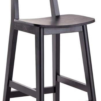 scaun de bar din lemn de cauciuc rika, scaun lemn si ratan, homedit
