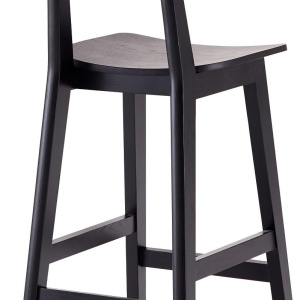 scaun de bar din lemn de cauciuc rika, scaun lemn si ratan, homedit scaun de bar din lemn de cauciuc rika, scaun lemn si ratan, homedit