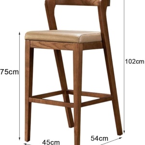 scaun de bar din lemn masiv velino, homedit scaun de bar din lemn masiv velino, homedit