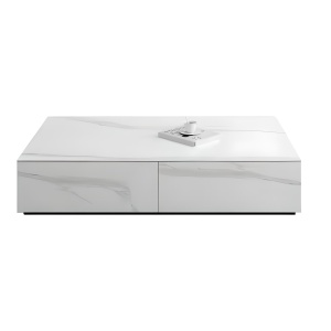 Masuta de cafea Flame din lemn masiv, alb ardezie, 130 cm x 70 cm x 25 cm, Homedit Masuta de cafea Flame din lemn masiv, alb ardezie, 130 cm x 70 cm x 25 cm, Homedit