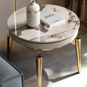 Masuta de cafea Goldora, piatra naturala, Homedit