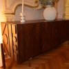 Comoda TV din lemn masiv stejar 180 cm premium Geotry, 180 x 40 x 65 cm, Homedit Comoda TV din lemn masiv stejar 180 cm premium Geotry, 180 x 40 x 65 cm, Homedit